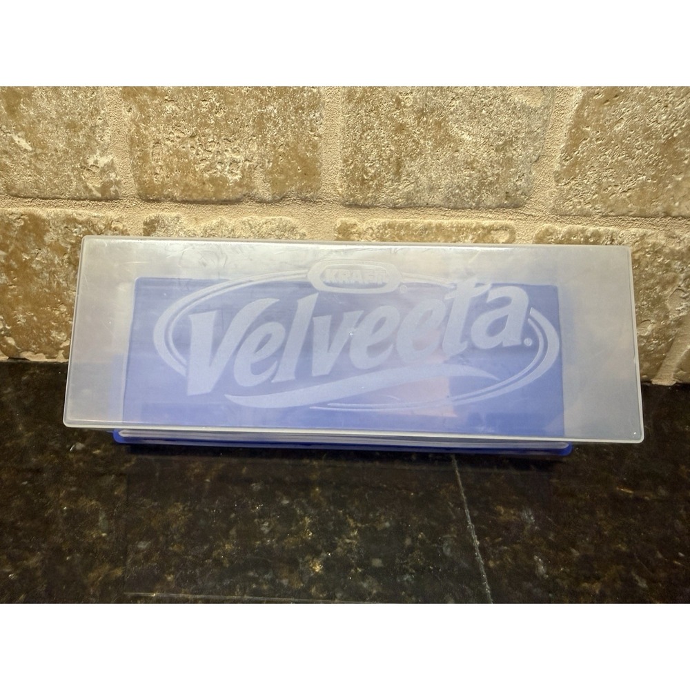 Kraft Velveeta Cheese Keeper Box Container 2 LB Block Storage Blue Bottom